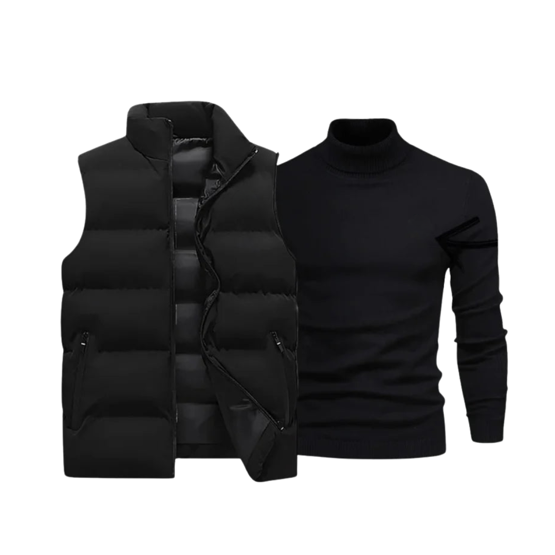Herren Premium Winterweste – Inklusive kostenlosem Pullover 01