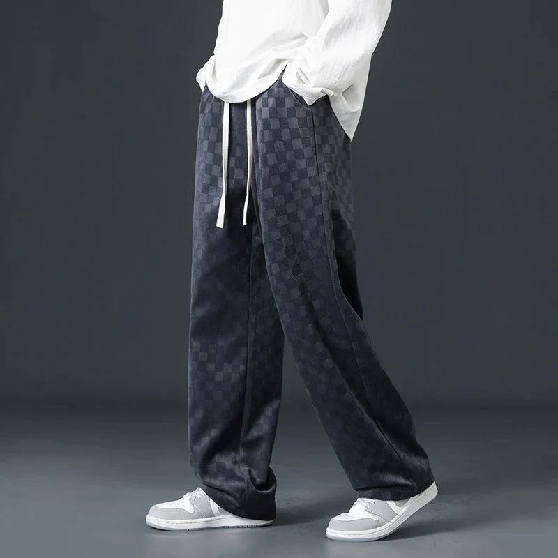 Urban checked jogging trousers