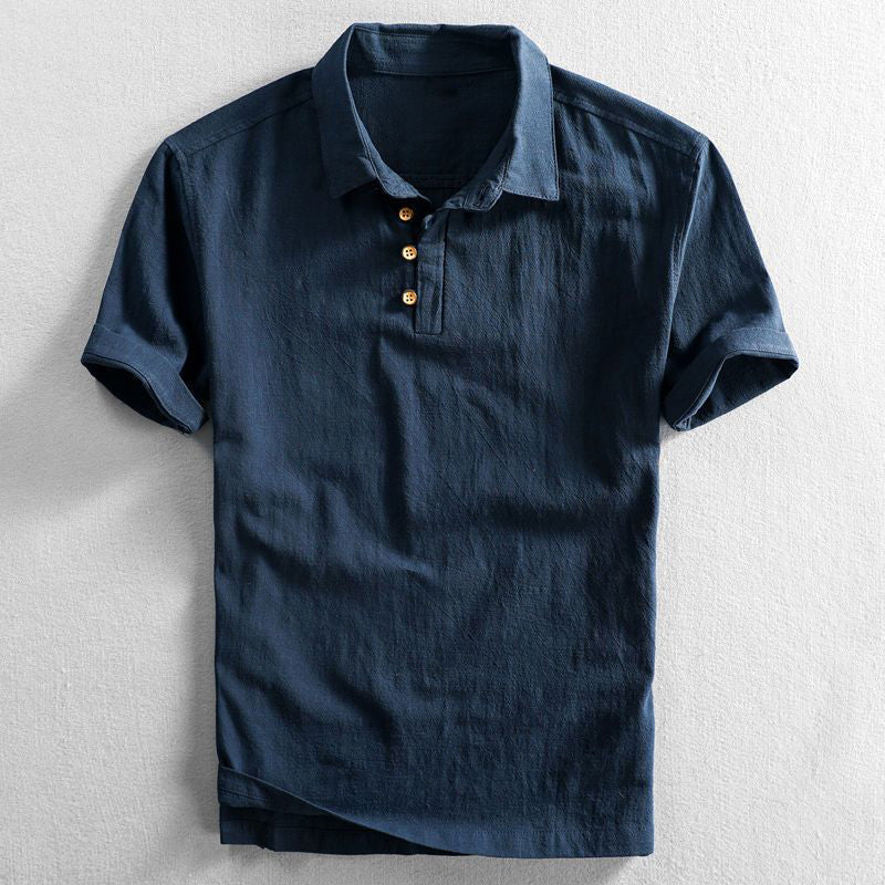 Plus linen polo