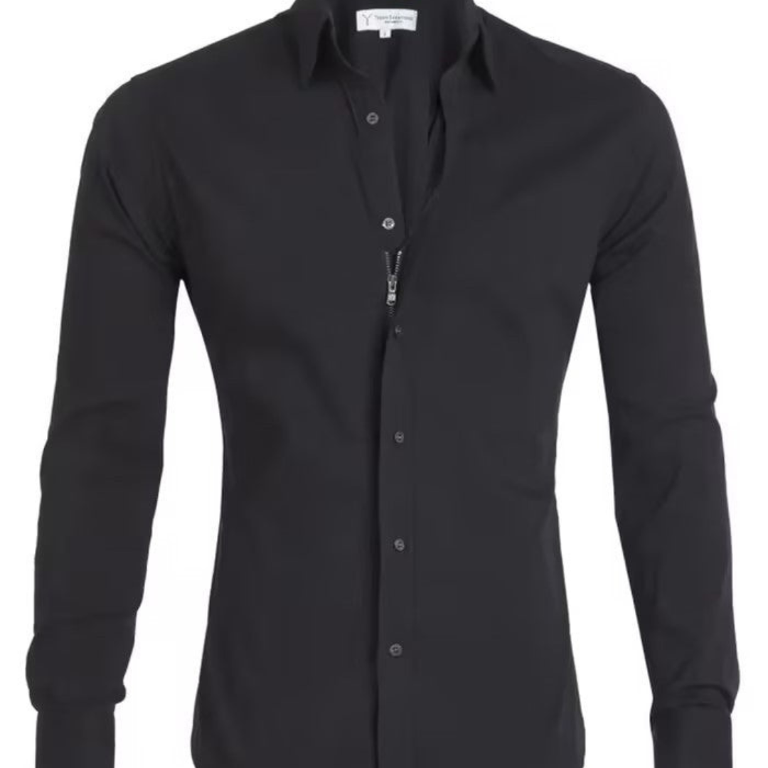 Slim-fit shirt with special zip fastening