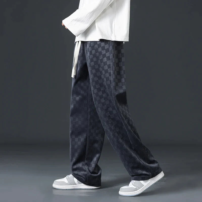 Urban checked jogging trousers