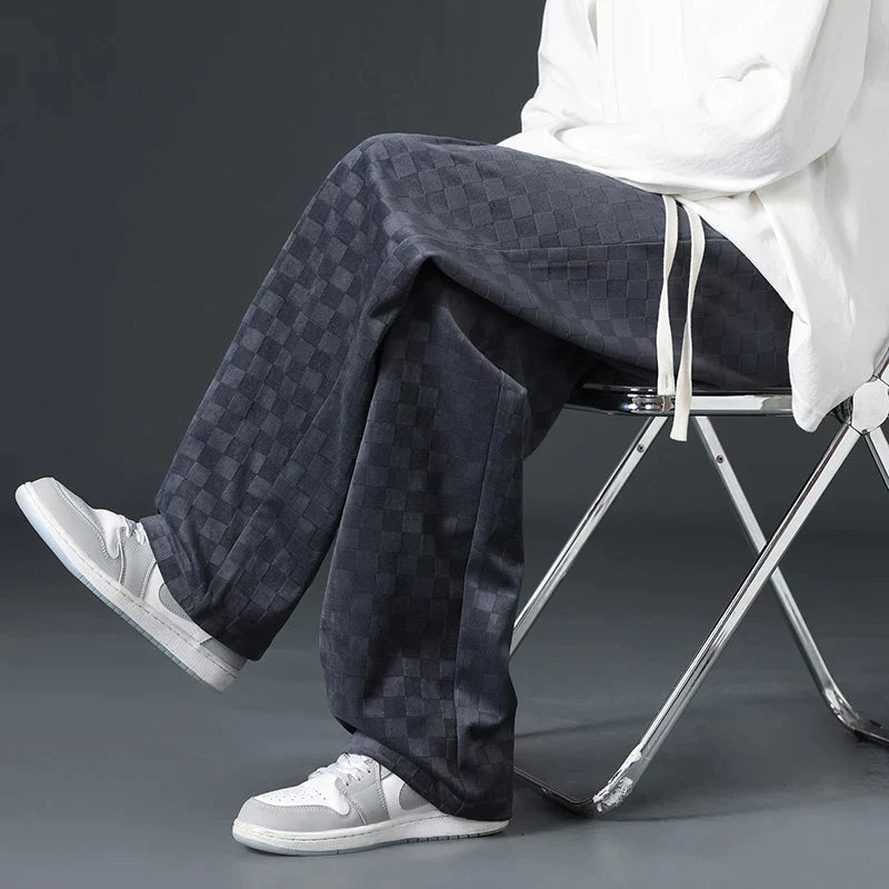 Urban checked jogging trousers