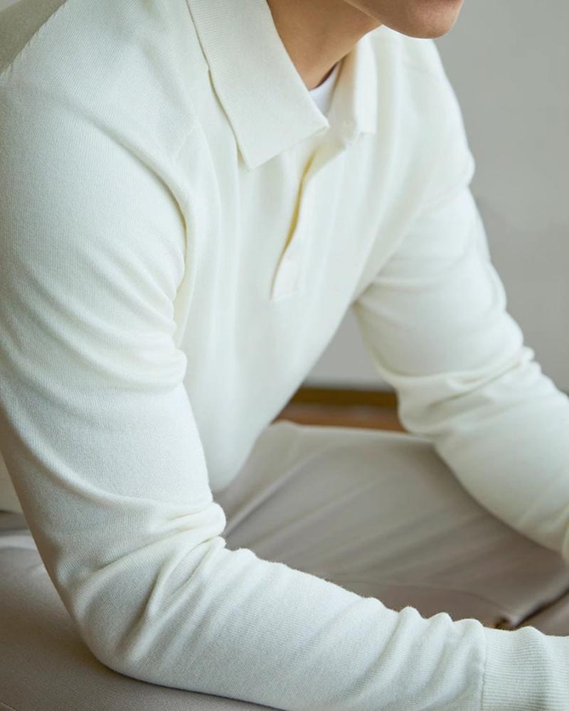 Polo made from 100% premium wool